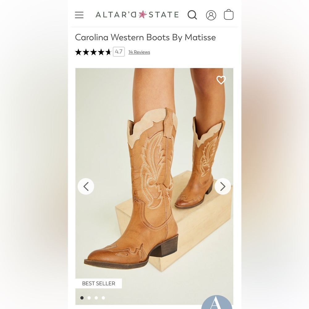 Cowboy Boots: Carolina Wester Coconut by Matisse